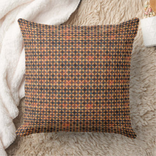 Amber Mosaic Abstract Geometric Pattern 1326 Throw Pillow