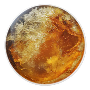 Amber Nature Pattern Ceramic Knob