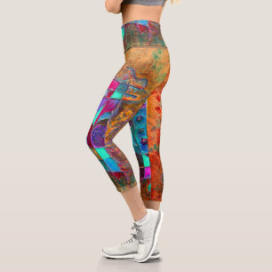 ”Amber Opening” by Paul Buică Capri Leggings