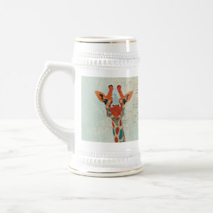 Amber Peeking Giraffe Stein