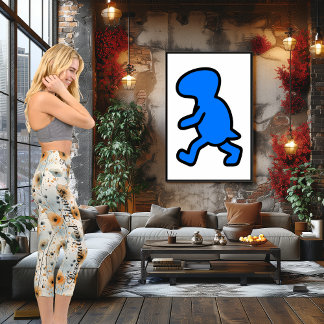 Amber Poppies on Cream – Custom Text Capri Leggings