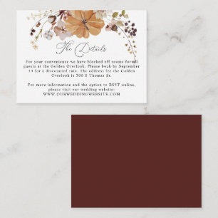 AMBER rustic fall pumpkin details card