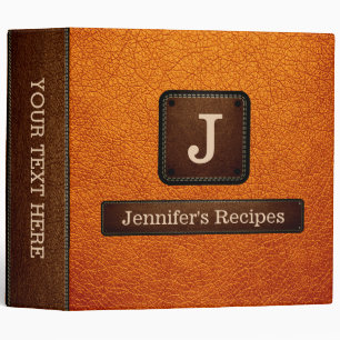 Amber (SAE-ECE) Elegant Recipe Leather Look Binder