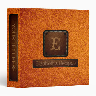 Amber (SAE-ECE) Leather Elegant Monogram Binder