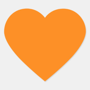 Amber (SAE/ECE) (solid colour)  Heart Sticker