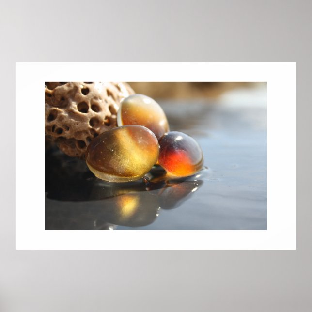 Amber Sea glass Poster (Front)