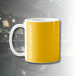 Amber Solid Colour | Classic Personalized Coffee Mug