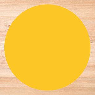 Amber Solid Colour Classic Round Sticker
