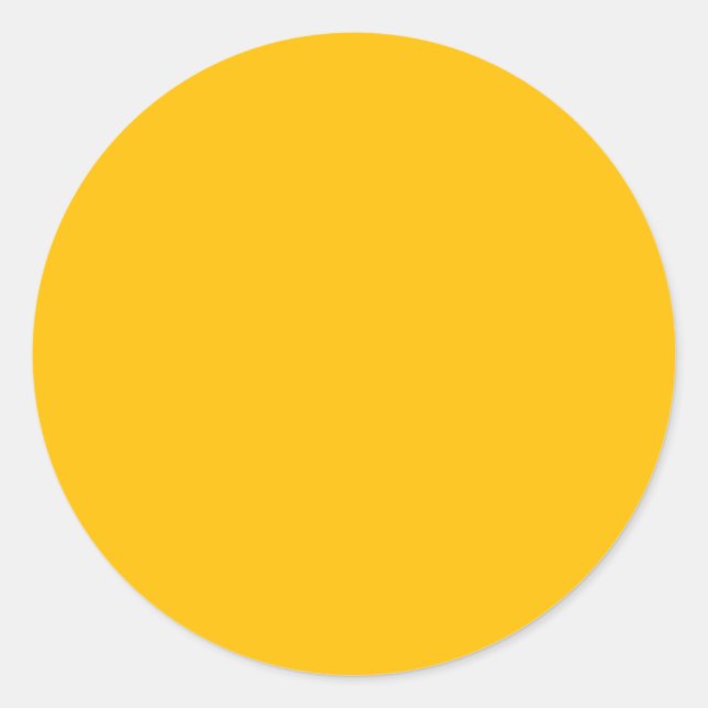 Amber	 (solid colour)  classic round sticker (Front)