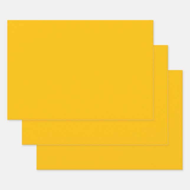 Amber	 (solid colour)  wrapping paper sheet (Set)