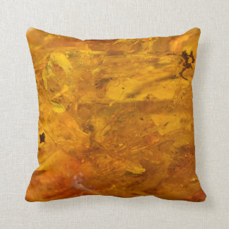 Amber stone close up throw pillow