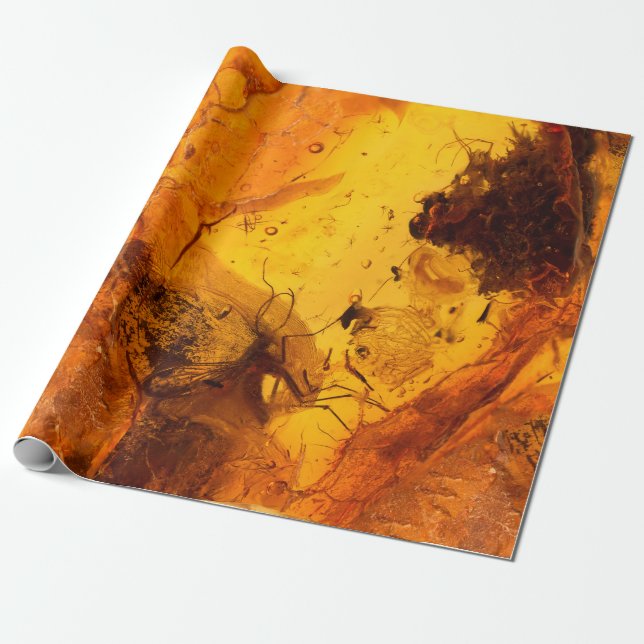 Amber stone texture background wrapping paper (Unrolled)