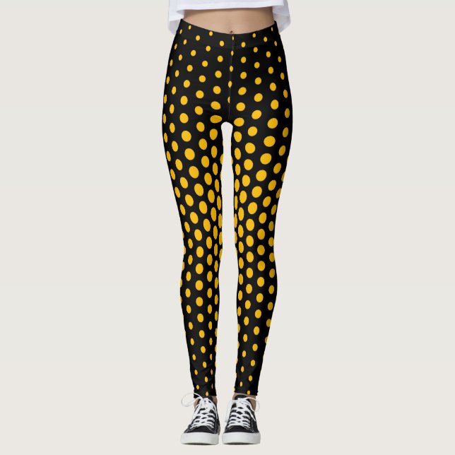 Amber Techno Dot Pattern Leggings (Front)