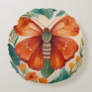Amber Wings Round Pillow