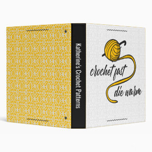 Amber Yellow Crochet Fast, Die Warm Binder