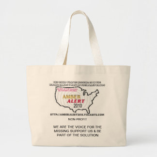 AmberAlert2010Tote-1M Large Tote Bag