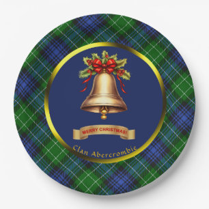Ambercrombie Tartan Personalized Christmas Paper Plate