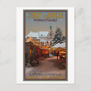 Amberg Weihnachtsmarkt Postcard