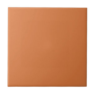 Amberglow solid colour plain dusty orange amber tile