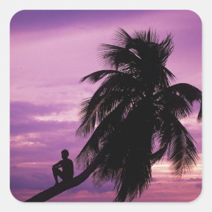 Ambergris Caye, Belize, Central America. Square Sticker