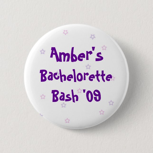 Amber's Bachelorette Bash 2 Inch Round Button (Front)