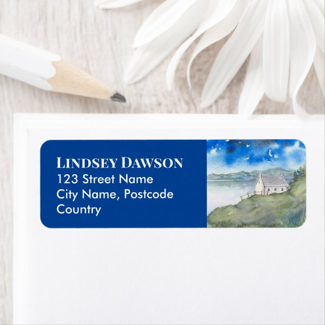 Ambiance de l'aquarelle du paysage du lac Morning (En situation)