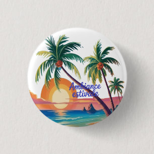 Ambiance Estivale 1 Inch Round Button