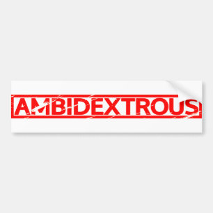 Ambidextrous Stamp Bumper Sticker