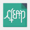 Ambigram Dishwasher Magnet: flat style: teal
