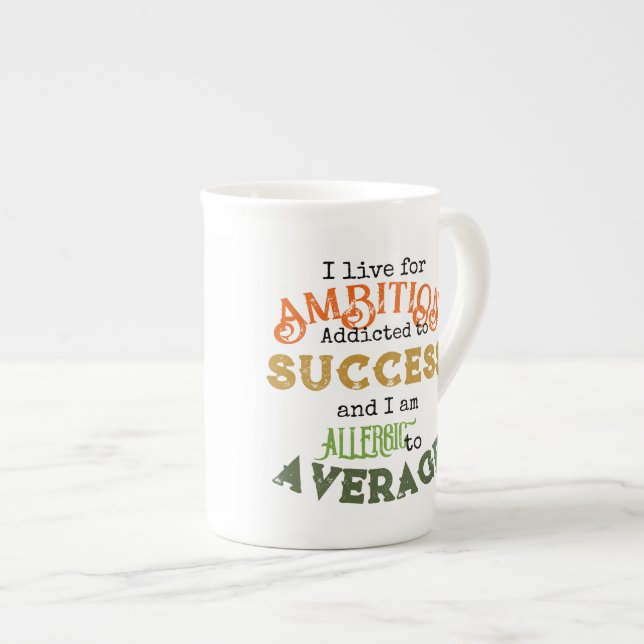 Ambition Bone China Mug (Front Right)