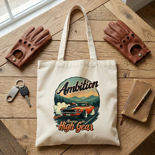 Ambition in High Gear - Classic Vintage Car Tote Bag