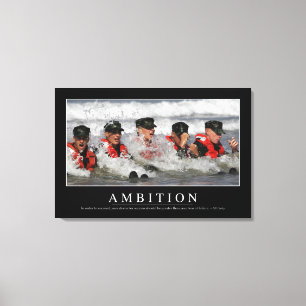 Ambition: Inspirational Quote Canvas Print