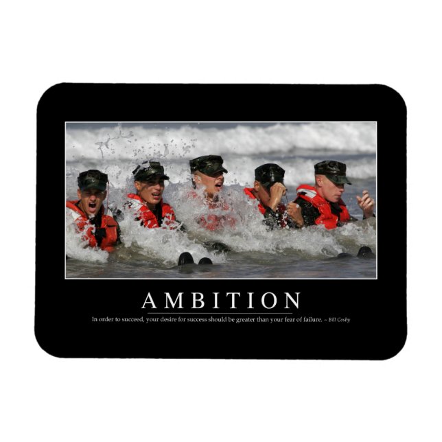 Ambition: Inspirational Quote Magnet (Horizontal)