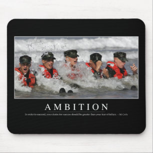 Ambition: Inspirational Quote Mouse Pad
