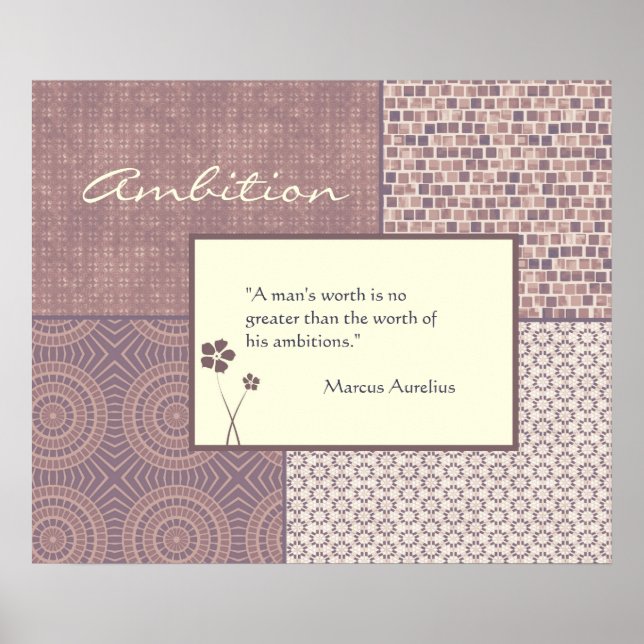 Ambition Quote Poster Customizable (Front)