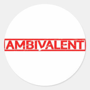 Ambivalent Stamp Classic Round Sticker