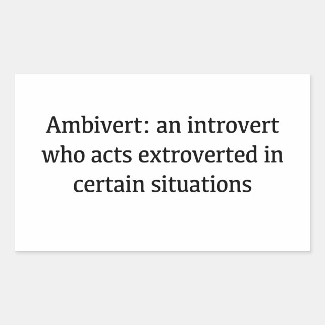 Ambivert Definition Sticker (Front)