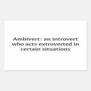 Ambivert Definition Sticker