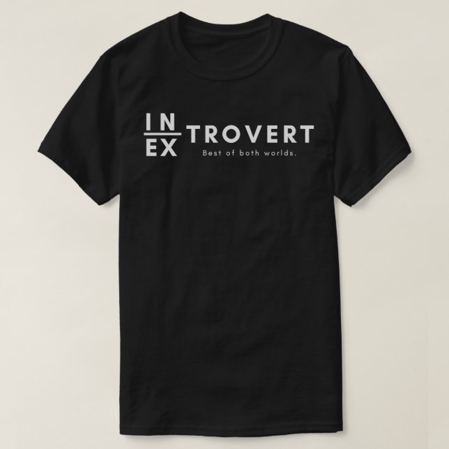 Ambivert introvert extrovert T-Shirt (Design Front)