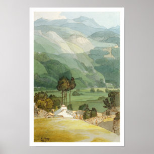 Ambleside, 1786 (w/c with pen and ink over graphit poster