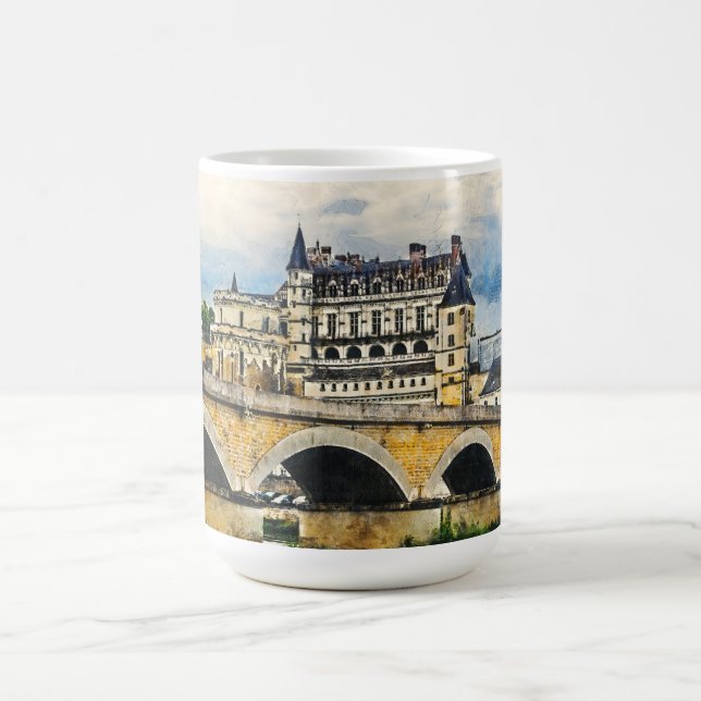 Amboise Castle in Loire Valley, France Coffee Mug (Center)