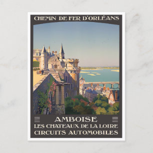 Amboise France vintage travel Postcard