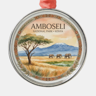 Amboseli National Park Loitokitok Kenya Metal Ornament