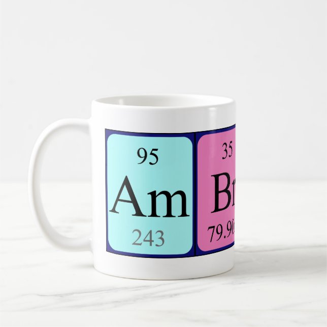 Ambrine périodique nom de table mug (Gauche)