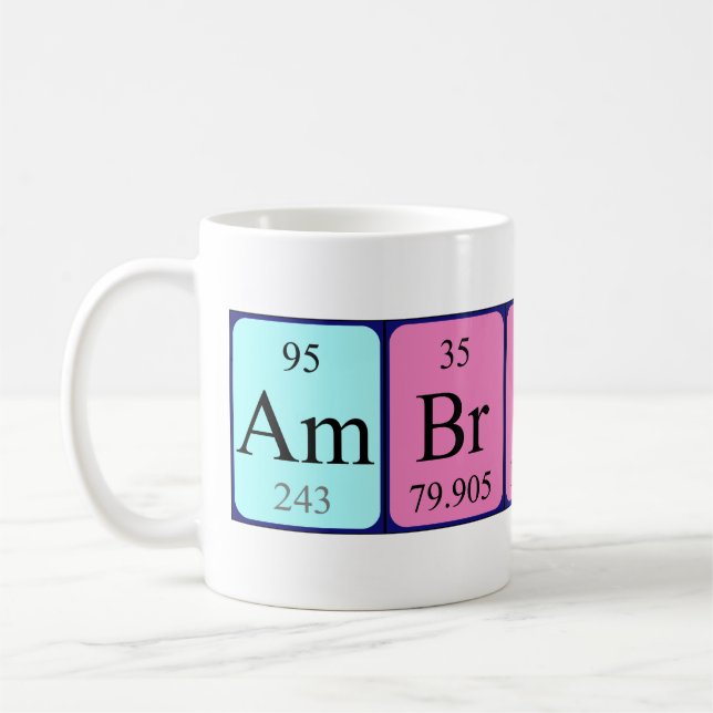Ambroise periodic table name mug (Left)