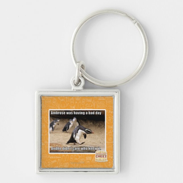 Ambrose was having a bad day keychain (Front)