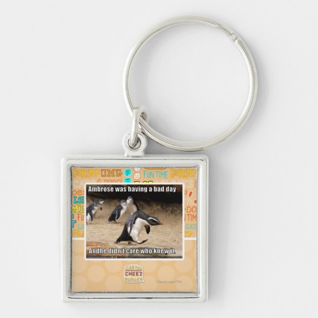 Ambrose was having a bad day keychain (Front)