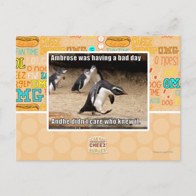 Ambrose was having a bad day postcard (Front)