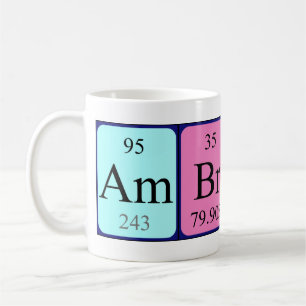 Ambrosi nom de table périodique mug