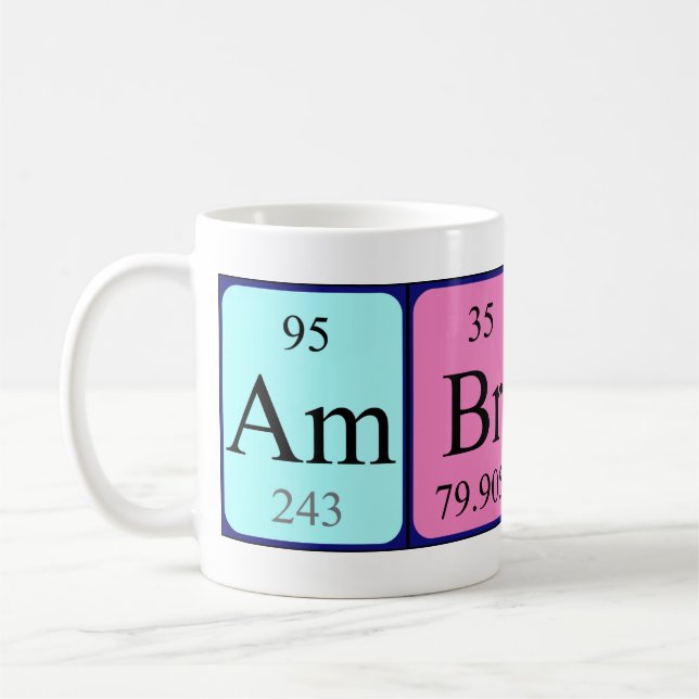 Ambrosi nom de table périodique mug (Gauche)